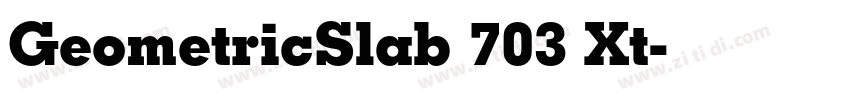 GeometricSlab 703 Xt字体转换